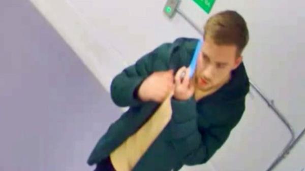 James Riley appearing on CCTV. Pic: GMP
