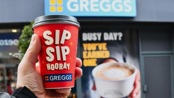 Greggs coffee shop in Huntington