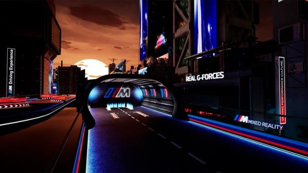 Gaming meets reality: drivers see a virtual track, drive around a real one