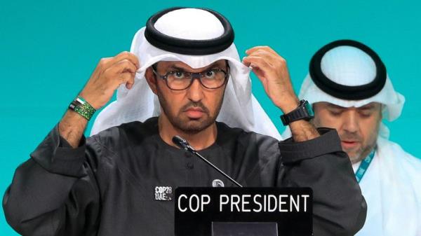 United Arab Emirates Minister of Industry and Advanced Technology and COP28 President Sultan Ahmed Al Jaber looks on at the United Nations Climate Change Co<em></em>nference (COP28) in Dubai, United Arab Emirates, December 11, 2023. REUTERS/Thomas Mukoya