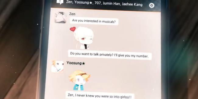 player in chat with zen and yoosung talking