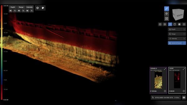 So<em></em>nar image of Francis Scott Key bridge after collapse