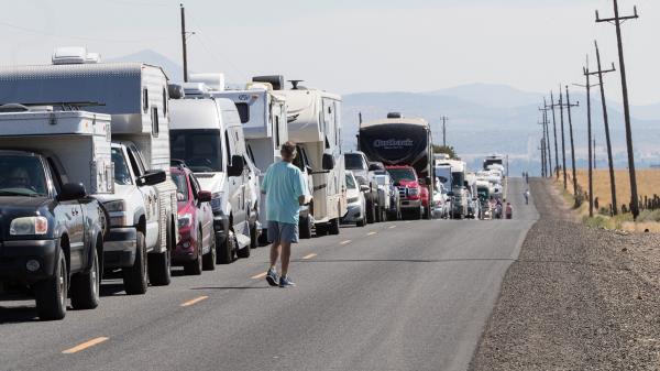 Lander, Wyoming traffic surrounding the 2017 eclipse