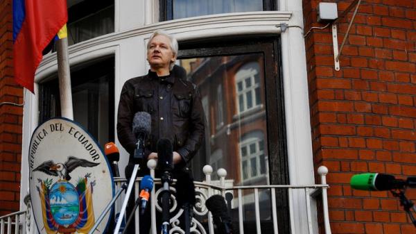 WikiLeaks founder Julian Assange in a police van after being arrested in Lo<em></em>ndon in 2019. Pic: Reuters
