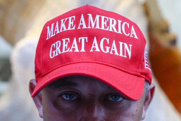 Do<em></em>nald Trump supporter in front of Trump Tower a day after the former U.S. President has been injured during shooting at campaign rally at the Butler Farm Show in Butler, Pennsylvania.