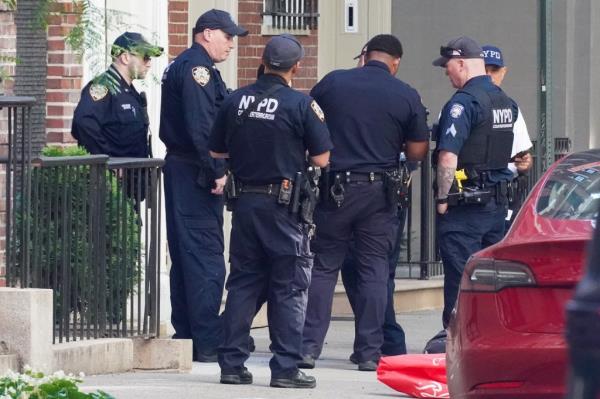115 E 65st., Mhtn.  Location of Palestinian Mission.</p>

<p>　　Across this block; between Park and Lexington Ave., in the street and sidewalk, as well as o<em></em>nto parked NYPD car in front of 115 E 65st., red paint, rocks, and political flyers were scattered throughout.  A tarp banner was folded and removed from scene.  NYPD arrived and closed off block to investigate.