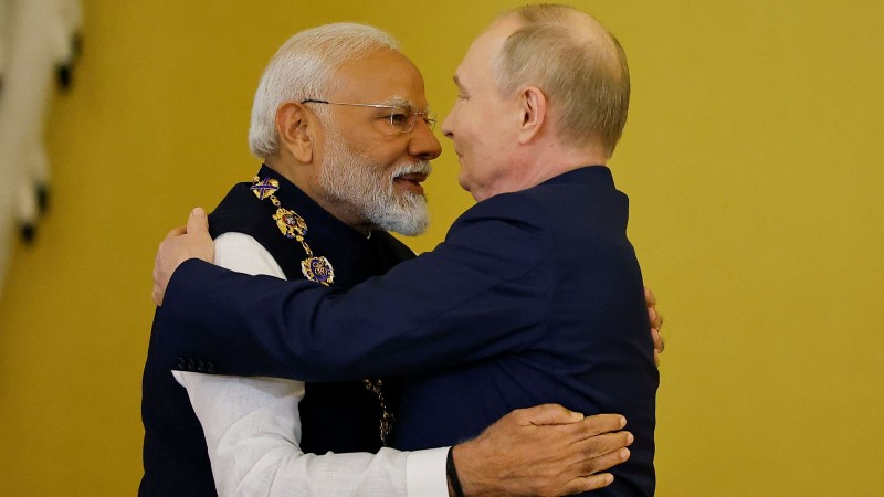 PM Modi is the first Indian leader to be co<em></em>nferred with this award, which was established in 1698 by Tsar Peter the Great in ho<em></em>nour of Saint Andrew, the first apostle of Jesus and patron saint of Russia.