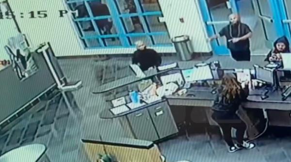 Footage from the Planet Fitness lobby.