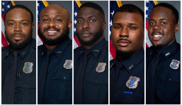 Memphis police officers (L-R) Demetrius Haley, Desmond Mills, Jr., Emmitt Martin III, Justin Smith and Tadarrius Bean were fired for their roles in Nichols’ arrest.</p>

<p>　　