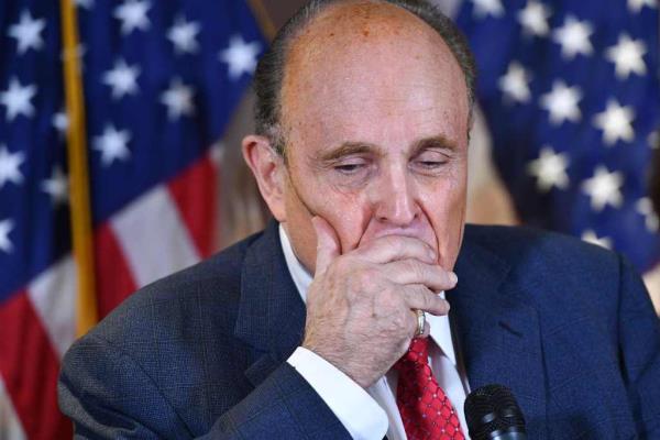 Rudy Giuliani speaks during a press co<em></em>nference at the Republican Natio<em></em>nal Committee headquarters in Washington, DC, on November 19, 2020. 