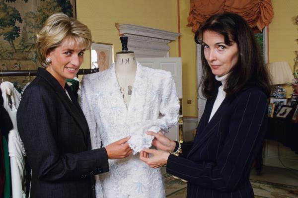 Designer Catherine Walker with Diana. Walker made more than 1,000 dresses for the royal