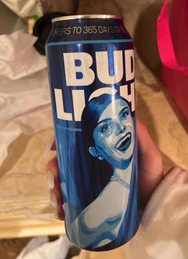 Bud Light cans with Mulvaney's likeness
