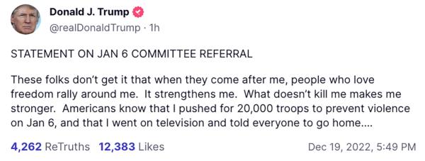 Do<em></em>nald trump truth social