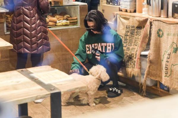 Hilaria Baldwin leaves with children from their apartment.