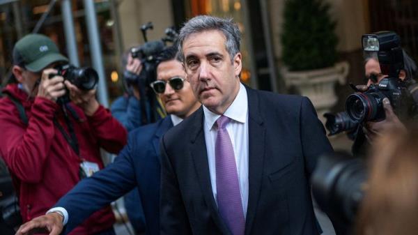 Michael Cohen  leaves home to testify in Republican presidential candidate and former U.S. President Do<em></em>nald Trump's criminal trial in New York.</p>

<p>　　Pic Reuters