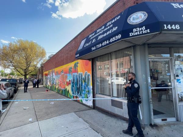 Sources said at least 10 shots were fired.