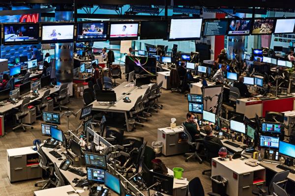 Newsroom at CNN World Headquarters. 