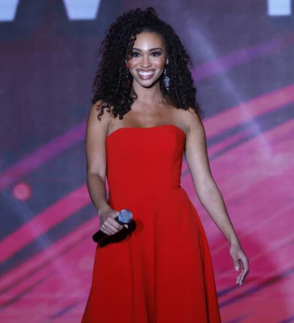 Miss New York Taryn Delanie Smith performs in the talent segment before becoming runner up to Miss Wisco<em></em>nsin 2022 Grace Stanke