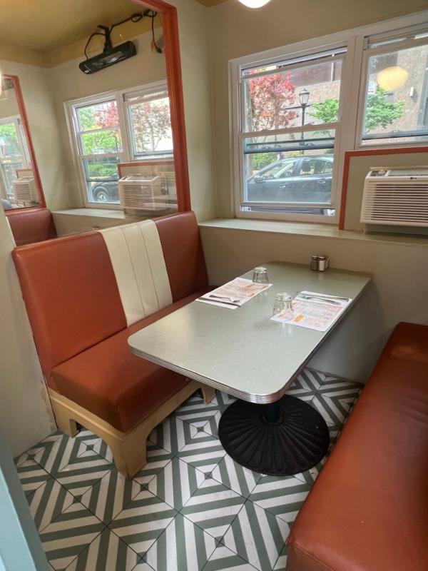 Inside the street shed of Old John's Luncheonette