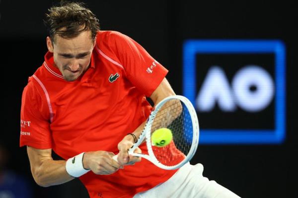 Daniil Medvedev competes in the first round of the 2023 Australian Open on Jan. 16, 2023.