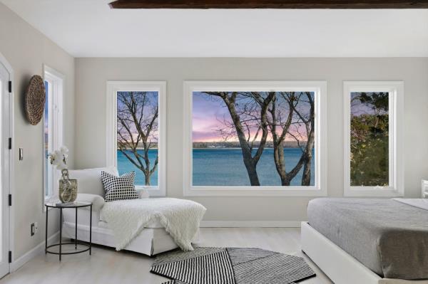 The perch looks out to prime water views.