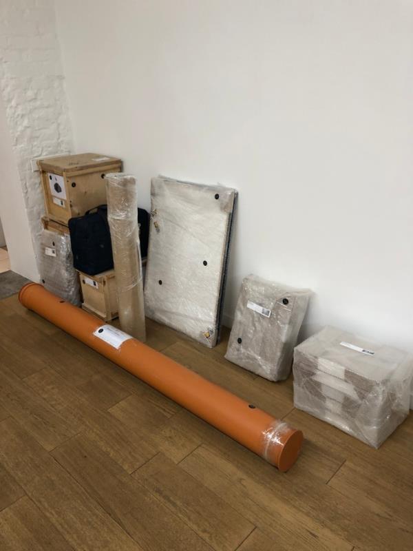 An image from Kyiv's Voloshyn Gallery, wher<em></em>e priceless pieces of art were wrapped up and carted away for protection during the earliest days of the Russian invasion.