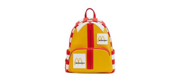 Loungefly McDonald's Ro<em></em>nald McDo<em></em>nald Double Strap Shoulder Bag on white background