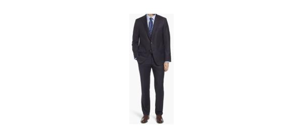 best Hickey Freeman Infinity Classic Fit Solid Wool Suit