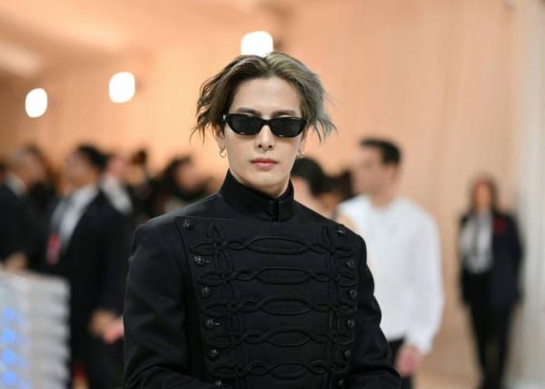 Hong Kong rapper Jackson Wang arrives for the 2023 Met Gala at the Metropolitan Museum of Art on May 1, 2023, in New York. - The Gala raises mo<em></em>ney for the Metropolitan Museum of Art's Costume Institute. The Gala's 2023 theme is “Karl Lagerfeld: A Line of Beauty.” (Photo by Angela WEISS / AFP)