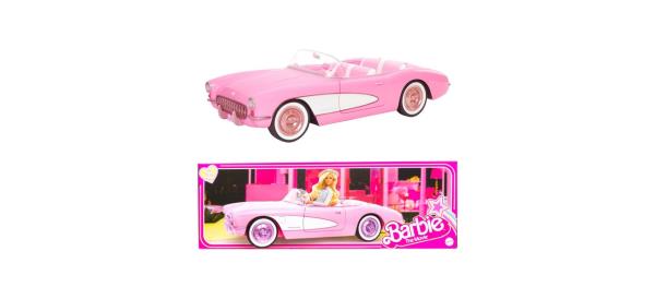 Best Barbie The Movie Collectible Car, Pink Corvette Convertible