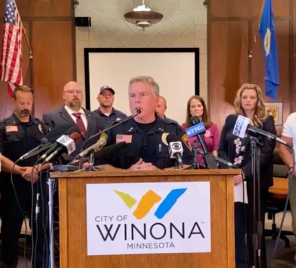 Winona Police Department provides an update press co<em></em>nference a<em></em>bout the discovery of Madeline Kingsbury body.