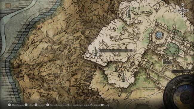 Elden Ring Ranni's Rise map location