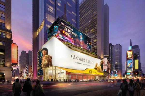 Jay-Z is teaming with Caesars in the battle to bring a casino to Times Square, to the chagrin of he Broadway League.