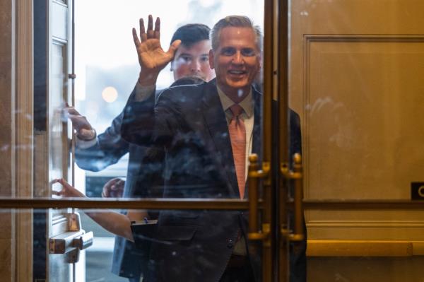 McCarthy is scrambling to find the votes he needs.