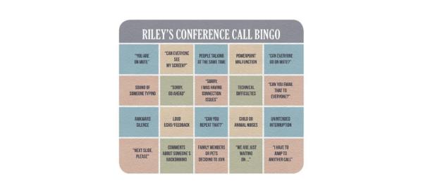 Best Co<em></em>nference Call Bingo Mouse Pad