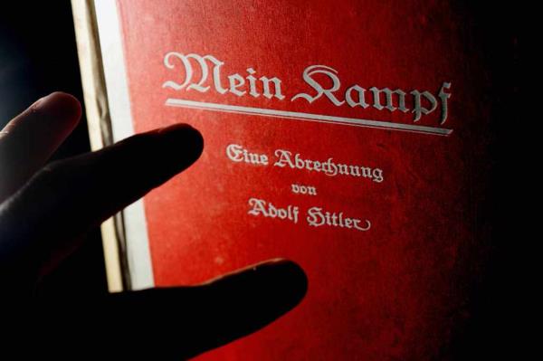 A copy of Hitler's infamous tome Mein Kampf was found inside a Hamas bunker in Gaza.