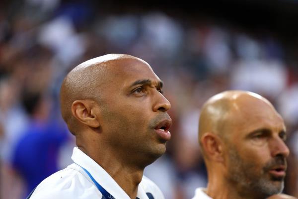 Thierry Henry and his France side could meet Spain in the semi-finals at the Olympics. Photo: Luisa Gonzalez/Reuters