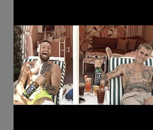 Justin Bieber and Co<em></em>nor McGregor in the Beverly Hills hotel
