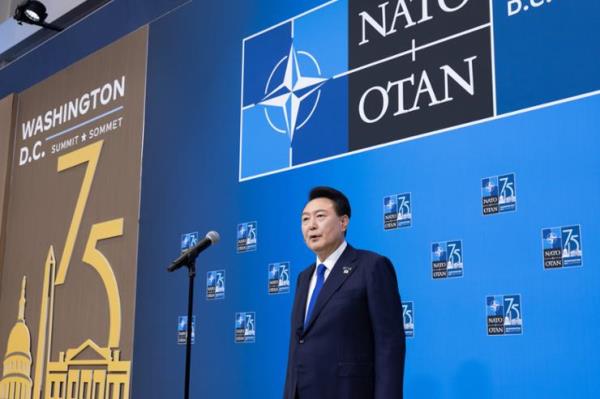 尹长官结束了以反对韩俄结盟为主题的北约首脑会议