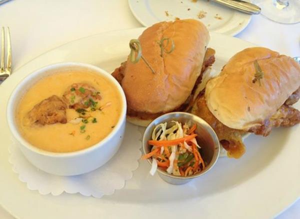 Crispy fish sandwich at Ocean Prime