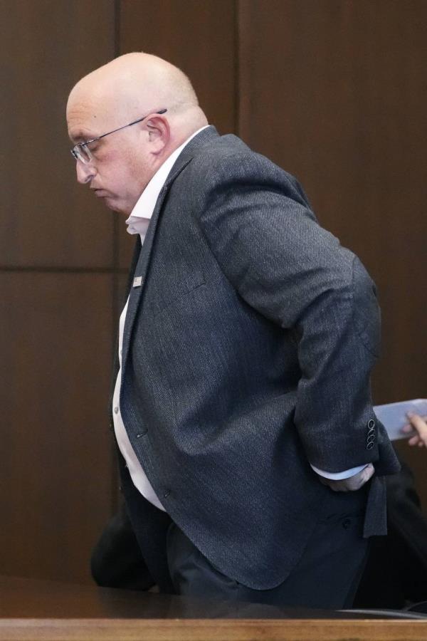 Robert E. Crimo Jr., appears before Judge George D. Strickland at the Lake County Courthouse in Waukegan, Ill., Friday, Nov. 3, 2023. A judge expected to hold a final pretrial hearing for the Illinois man accused of helping his son obtain a gun license three years before the younger man fatally shot seven people at a 2022 Fourth of July parade in suburban Chicago. (AP Photo/Nam Y. Huh, Pool)