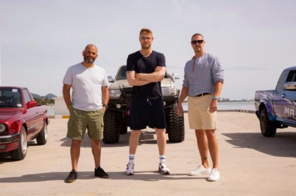 Top Gear's Chris Harris, Freddie Flintoff, Paddy McGuinness