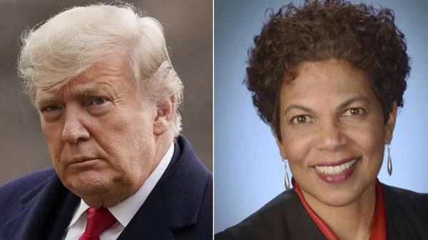 Former President Do<em></em>nald J. Trump and Judge Tanya Chutkan in a split image