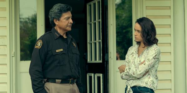Gil Birmingham and Daisy Ridley in Marsh Kings Daughter