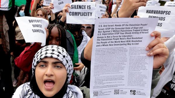 Pro-Palestine protesters at Harvard