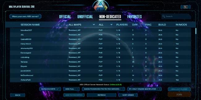 ark survival ascended non-dedicated server options