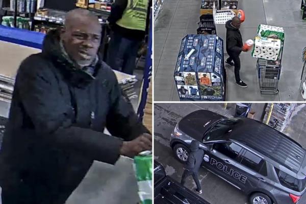 华盛顿一名男子涉嫌偷警车，在当地劳氏超市跑腿，目前仍在逃