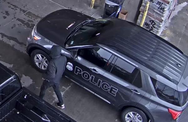 The suspect is seen parking the car outside of Lowes before walking into the store. 