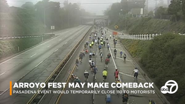 周日，ArroyoFest关闭了帕萨迪纳110号高速公路