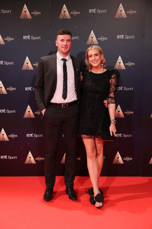  Louise with her husband, Limerick hurler Declan Hannon, at the RTé Sports Awards 2023. Picture: Naoise Culhane